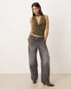 GINA TRICOT Gina Tricot cowl neck scarf top in olive green - 4