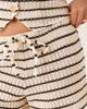 GINA TRICOT Gina Tricot crochet shorts in light beige and black stripe - part of a set-Neutral - 4