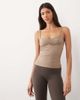 GINA TRICOT Gina Tricot cropped soft yoga top in mocha brown - 3