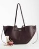 GINA TRICOT Gina Tricot double strap tote with buckle detail in burgundy-Red - 2