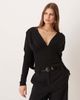 GINA TRICOT Gina Tricot draped back top in black - 1