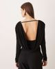 GINA TRICOT Gina Tricot draped back top in black - 4