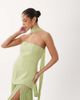GINA TRICOT Gina Tricot dropped waist scarf maxi dress in green - 2