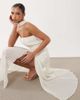GINA TRICOT Gina Tricot dropped waist scarf maxi dress in white - 1