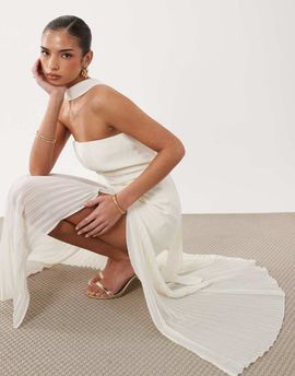 GINA TRICOT Gina Tricot dropped waist scarf maxi dress in white