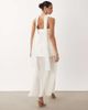 GINA TRICOT Gina Tricot dropped waist scarf maxi dress in white - 4