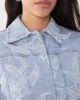 GINA TRICOT Gina Tricot embroidered denim shacket in light wash blue - 2