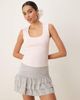 GINA TRICOT Gina Tricot embroidered edge cotton tank top in pink - 1