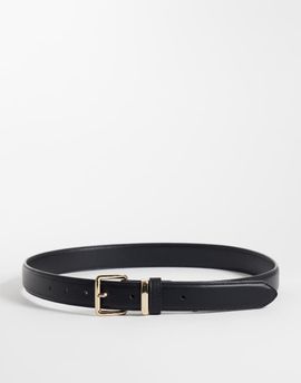 GINA TRICOT Gina Tricot everyday belt with gold-tone buckle in black
