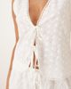 GINA TRICOT Gina Tricot eyelet tie vest in white - part of a set - 3