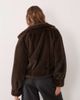 GINA TRICOT Gina Tricot faux fur funnel neck bomber in brown - 4