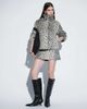 GINA TRICOT Gina Tricot faux fur high neck jacket in black and brown animal print - 3