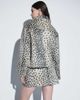 GINA TRICOT Gina Tricot faux fur high neck jacket in black and brown animal print - 4