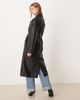 GINA TRICOT Gina Tricot faux leather belted midaxi coat in black - 3