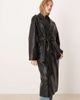 GINA TRICOT Gina Tricot faux leather belted midaxi coat in black - 4