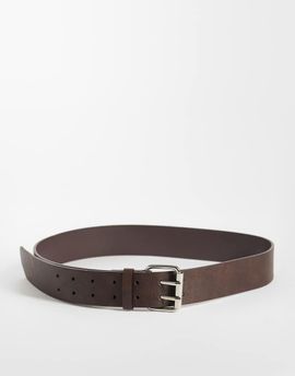 GINA TRICOT Gina Tricot faux leather double buckle belt in brown