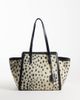 GINA TRICOT Gina Tricot faux leather lined leopard print hair on tote bag-Multi - 1
