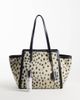GINA TRICOT Gina Tricot faux leather lined leopard print hair on tote bag-Multi - 2