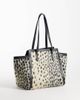 GINA TRICOT Gina Tricot faux leather lined leopard print hair on tote bag-Multi - 4