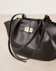 GINA TRICOT Gina Tricot faux leather small tote bag with strap and clutch with gold detail in black - 2