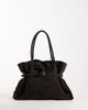 GINA TRICOT Gina Tricot faux suede belted tote bag in dark brown - 1