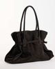 GINA TRICOT Gina Tricot faux suede belted tote bag in dark brown - 4