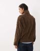 GINA TRICOT Gina Tricot faux suede high neck jacket in deep taupe brown - 4