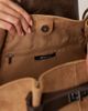 GINA TRICOT Gina Tricot faux suede medium tote bag with strap and clutch detail in brown multi - 4