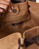 GINA TRICOT Gina Tricot faux suede small tote bag with strap and clutch detail in brown multi - 4