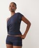 GINA TRICOT Gina Tricot fold over lounge shorts in navy polka - part of a set - 2