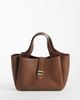 GINA TRICOT Gina Tricot folded one-handle tote with buckle detail in brown - 1