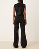 GINA TRICOT Gina Tricot front pocket wide leg flare jeans in black - 2
