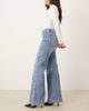 GINA TRICOT Gina Tricot front pocket wide leg flare jeans in mid wash blue - 2