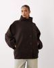 GINA TRICOT Gina Tricot funnel neck coat in brown - 1