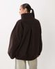 GINA TRICOT Gina Tricot funnel neck coat in brown - 3