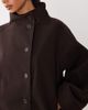 GINA TRICOT Gina Tricot funnel neck coat in brown - 4
