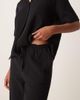 GINA TRICOT Gina Tricot gauze relaxed fit drawstring pants in black - part of a set - 2