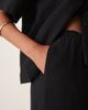 GINA TRICOT Gina Tricot gauze relaxed fit drawstring pants in black - part of a set - 4
