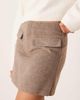GINA TRICOT Gina Tricot hairy tailored mini skirt in heathered dark beige-Neutral - 3