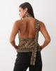 GINA TRICOT Gina Tricot halterneck scarf top in leopard print-Brown - 2