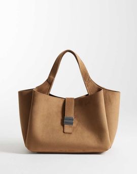 GINA TRICOT Gina Tricot hand bag with belt strap detail in light brown
