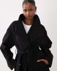 GINA TRICOT Gina Tricot high neck midi coat with wool in black - 2