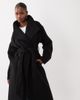 GINA TRICOT Gina Tricot high neck midi coat with wool in black - 4