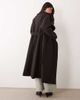 GINA TRICOT Gina Tricot high neck midi coat with wool in brown - 2