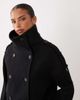 GINA TRICOT Gina Tricot high neck short jacket with wool in black - 3