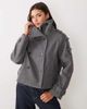 GINA TRICOT Gina Tricot high neck short jacket with wool in gray - 1