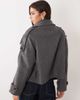 GINA TRICOT Gina Tricot high neck short jacket with wool in gray - 4
