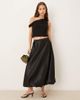 GINA TRICOT Gina Tricot high shine balloon maxi skirt in black - 1