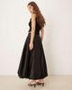 GINA TRICOT Gina Tricot high shine balloon maxi skirt in black - 3