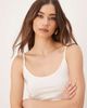GINA TRICOT Gina Tricot jersey strappy cami top in cream-White - 3